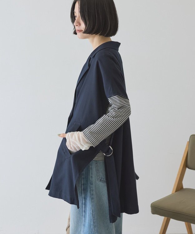 AMERICAN HOLIC 【花粉防止加工】サイドスリットベスト Dark Navy