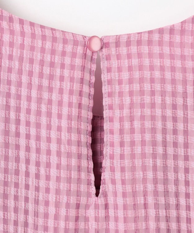 組曲 KIDS 【150-160㎝】ギンガムサッカー ワンピース ラズベリー