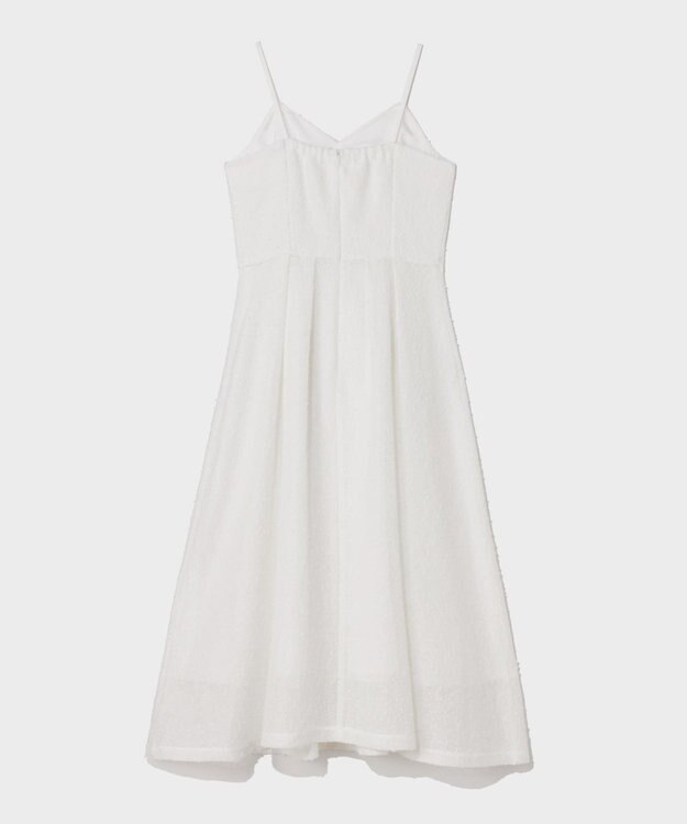 GRACE CONTINENTAL メッシュツイードキャミドレス ホワイト