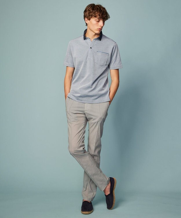 JOSEPH ABBOUD 【ギフトでも人気！オーガニックコットン使用】ダディ ポロシャツ ブルー系