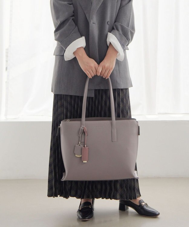 ACE BAGS & LUGGAGE Jewelna Rose OLバッグ・セレム  横型トートバッグ A4サイズ 16189 ジュエルナローズ cs モーヴグレー