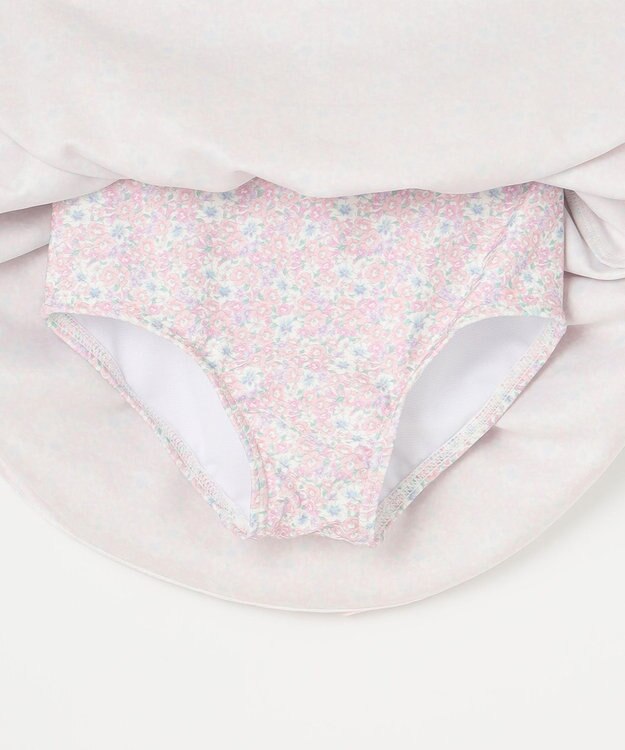 ANY KIDS 花柄チュールワンピース水着 ピンク系