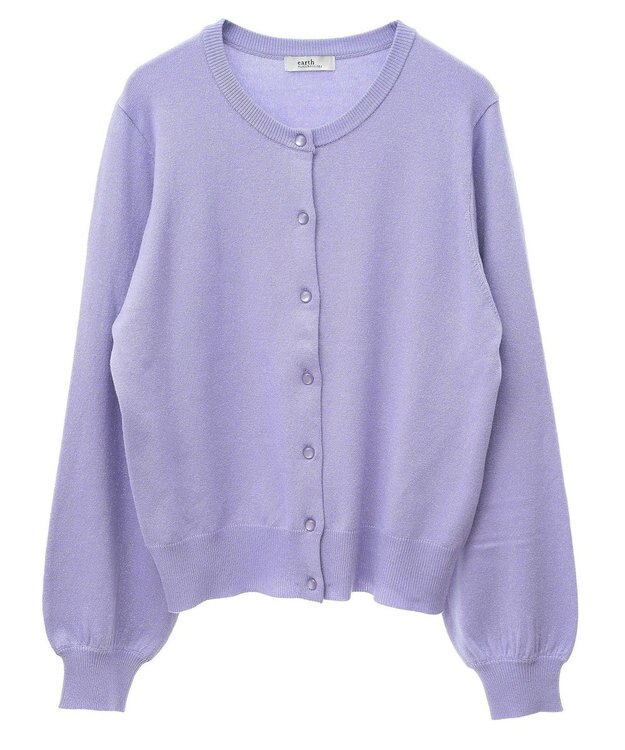 earth music&ecology アンジェリーナラメカーディガン Lavender