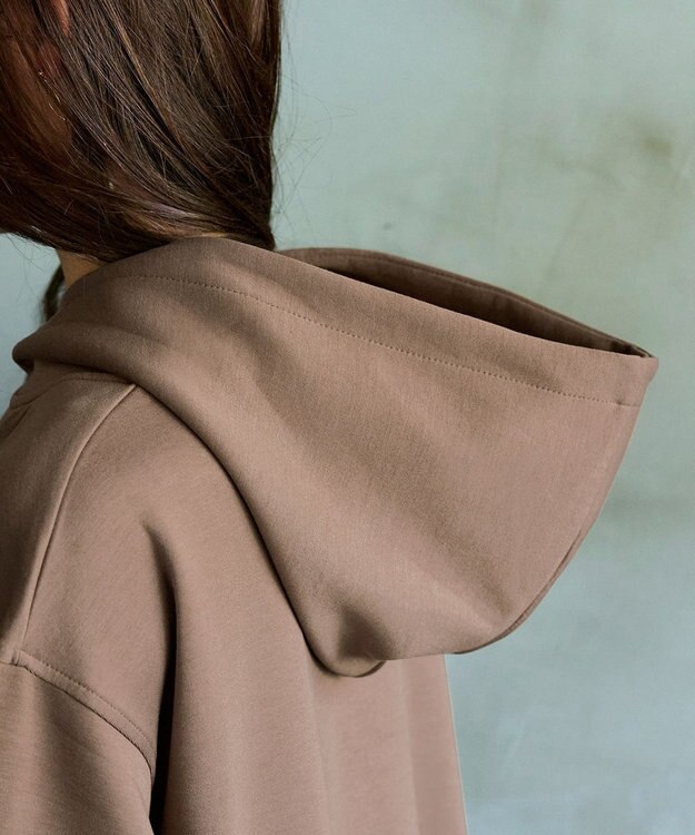 Tiaclasse 【洗える】バックフレアダンボールパーカー キャメル