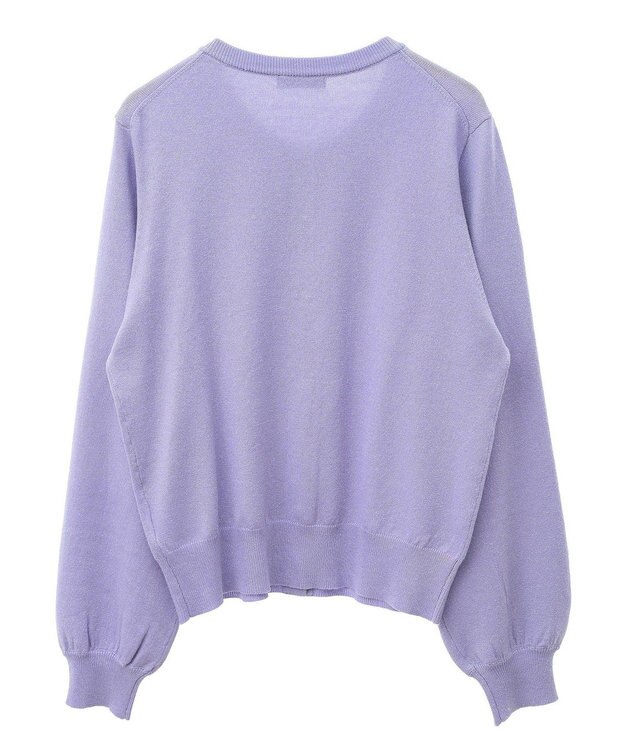 earth music&ecology アンジェリーナラメカーディガン Lavender