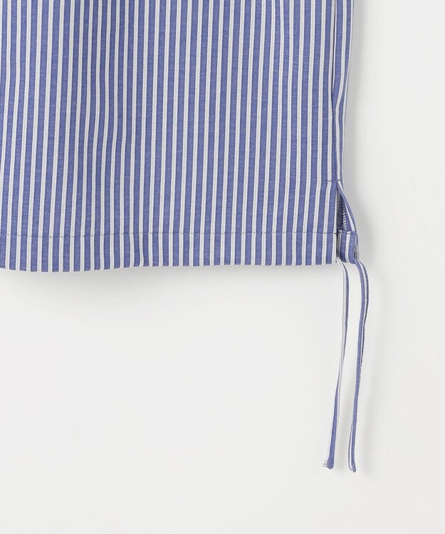 J.PRESS LADIES Jカミーチェストライプ シャツカラー カットソー ネイビーストライプ系