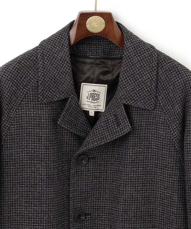 J.PRESS MEN 【J.PRESS Original Fabric for CUBA BEACH】ツイードバルカラーコート グレー系3