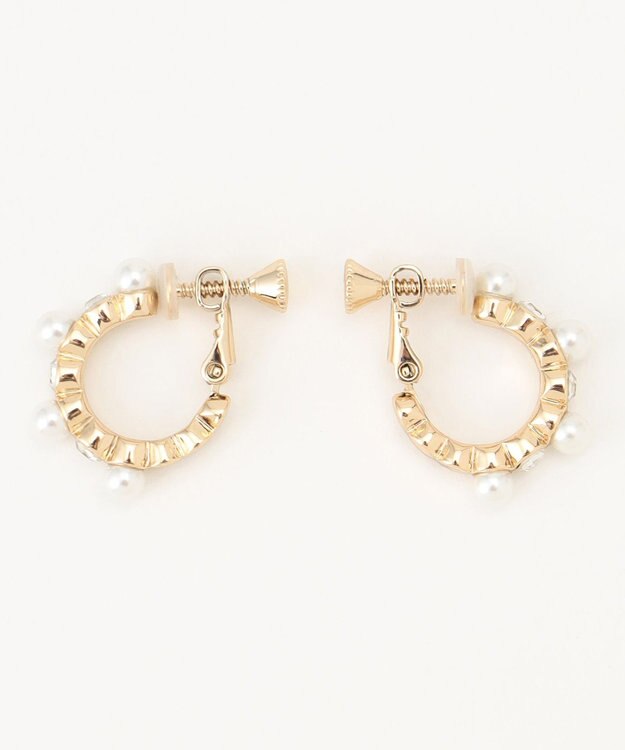 ANY SIS リリー パール調 イヤリング ホワイト系