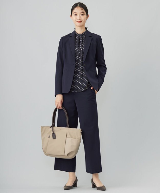 J.PRESS LADIES 【WEB限定カラーあり・A4サイズ収納可・撥水】 ナイロン トート バッグ ベージュ系