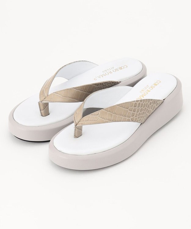 自由区 【CORSO ROMA】トングサンダル キャメル系