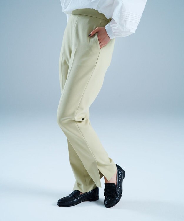 UNFILO L イージーパンツ テーパード ライトイエロー系