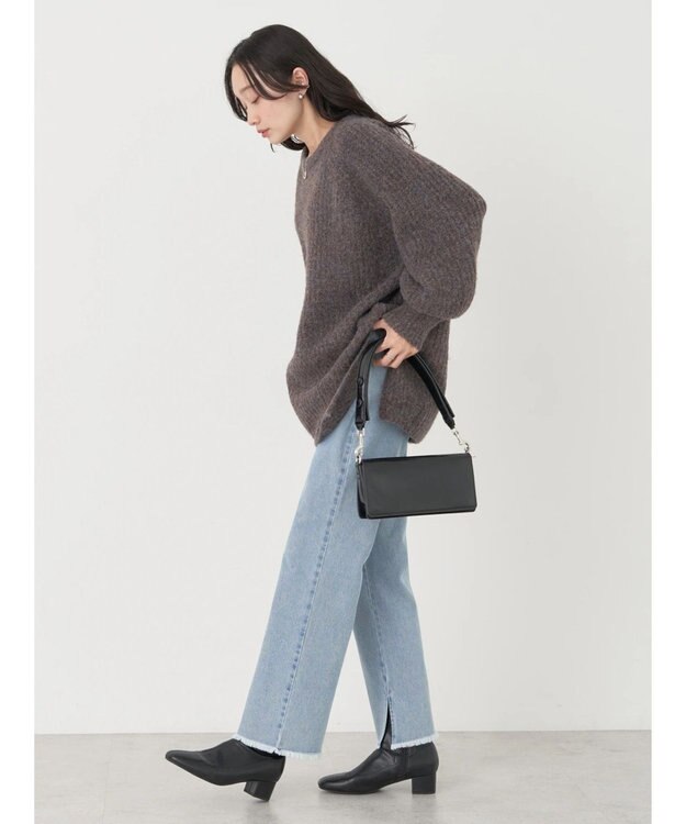 earth music&ecology ふわふわメランジチュニック Brown