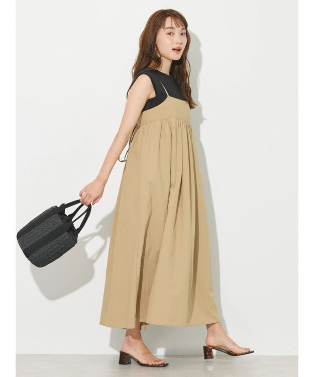 AMERICAN HOLIC 丈違い２ＷＡＹバックリボンワンピース Beige