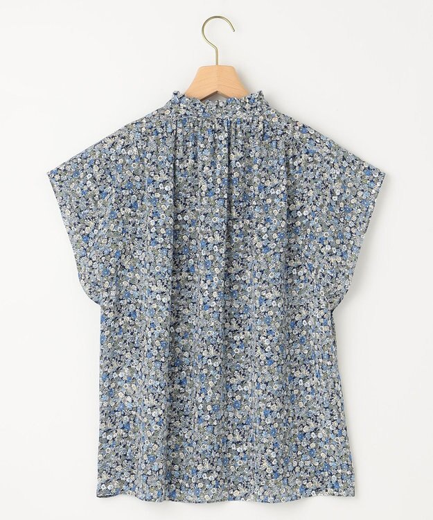 組曲 L フラワーレイヤープリント ブラウス ブルー系5