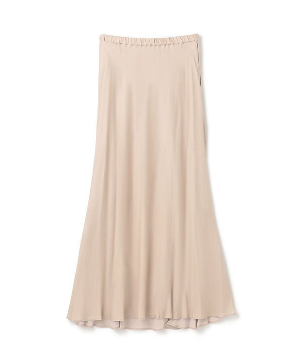 GRACE CONTINENTAL キュプラサテンフレアスカート ベージュ
