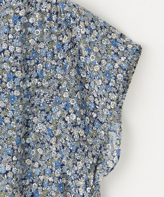 組曲 L フラワーレイヤープリント ブラウス ブルー系5