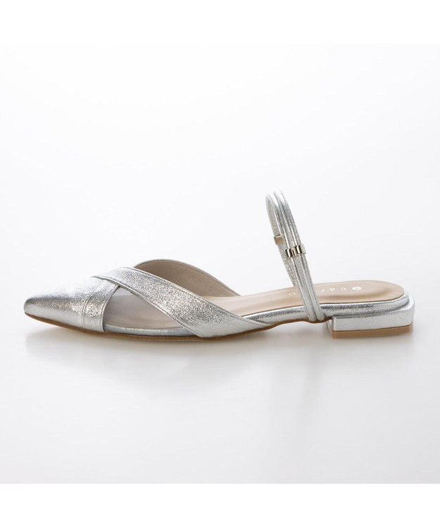 MODE ET JACOMO <carino>【２WAY】バックベルトサンダルパンプス シルバー