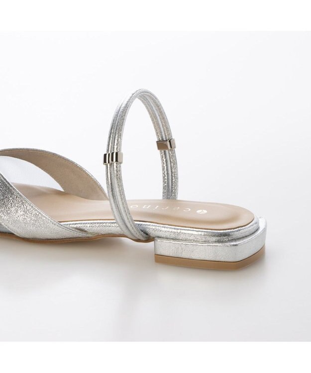 MODE ET JACOMO <carino>【２WAY】バックベルトサンダルパンプス シルバー