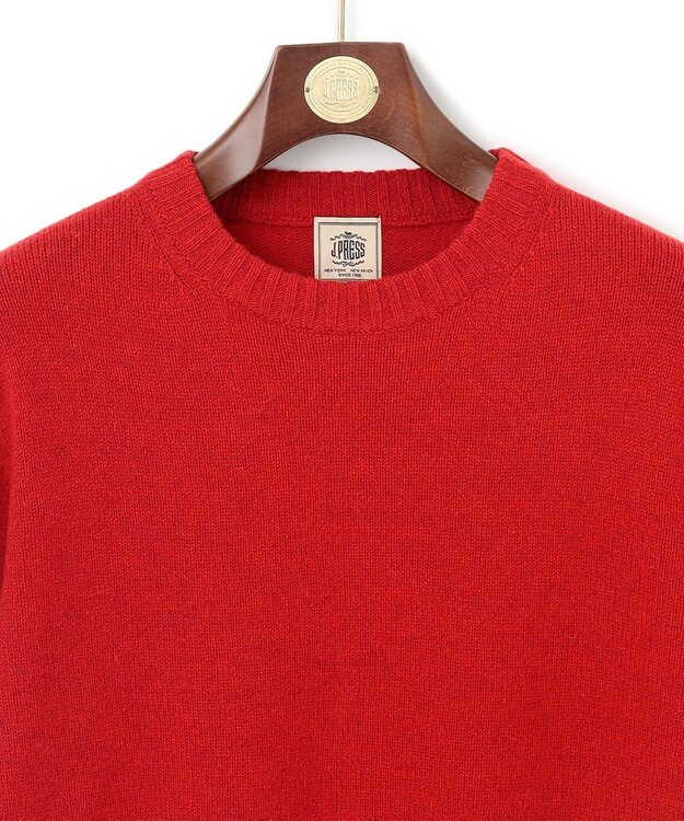 J.PRESS MEN 【WEB限定】クルーネックニット レッド系