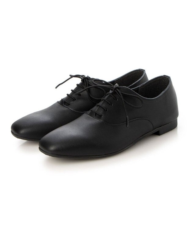 ing <ing>【WEB限定】ゴム紐レースアップシューズ ブラック