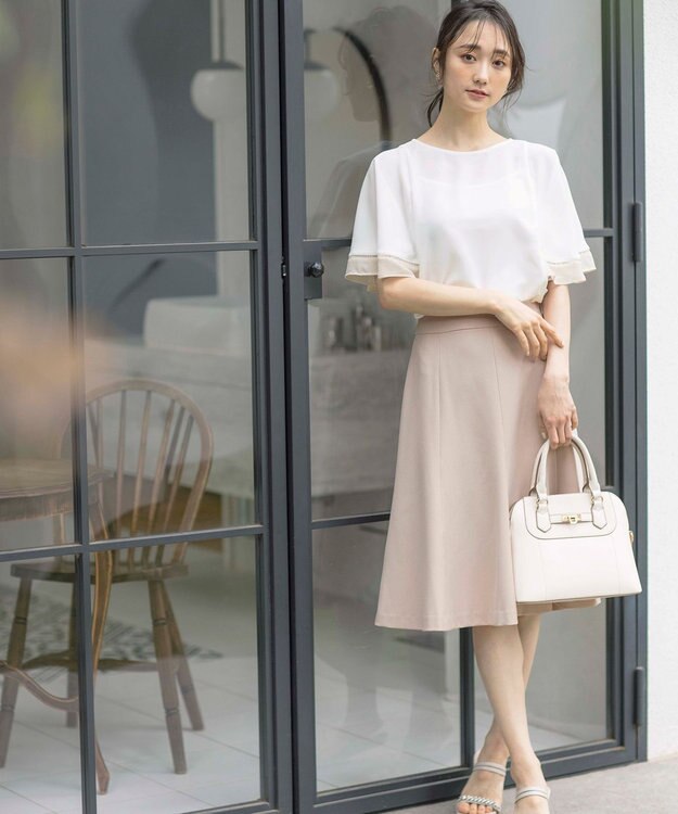 ANY SIS S 【洗える】フレアスリーブ ブラウス オフ