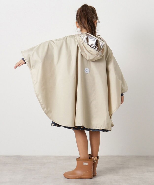 MOONBAT 【ポーチ付き】ポールアンドジョー キッズレインポンチョ ベージュ
