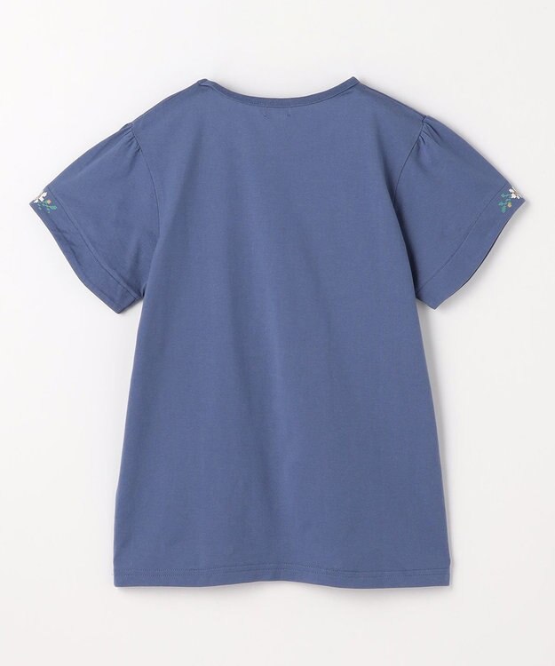 組曲 KIDS 【150-160㎝】 フラワーリースTeeシャツ ブルー