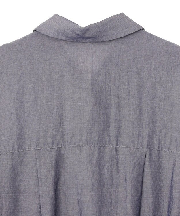 YECCA VECCA サイドスリットドロストシャツ Navy