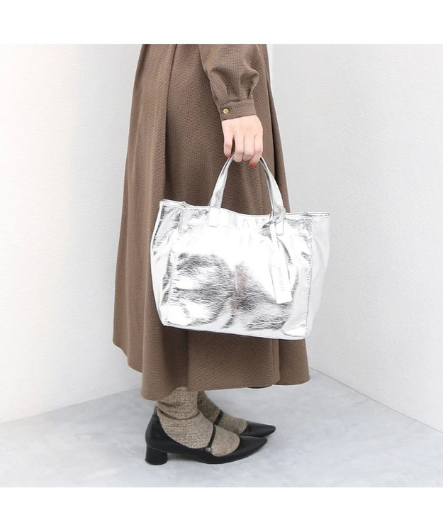 カシュカシュ cachecache / ソフトメタリックショッパートートS