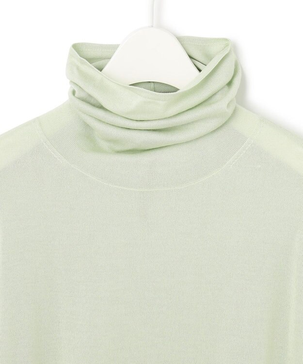 ICB 【洗える】 スムージータートル ニット ヘイズグリーン系