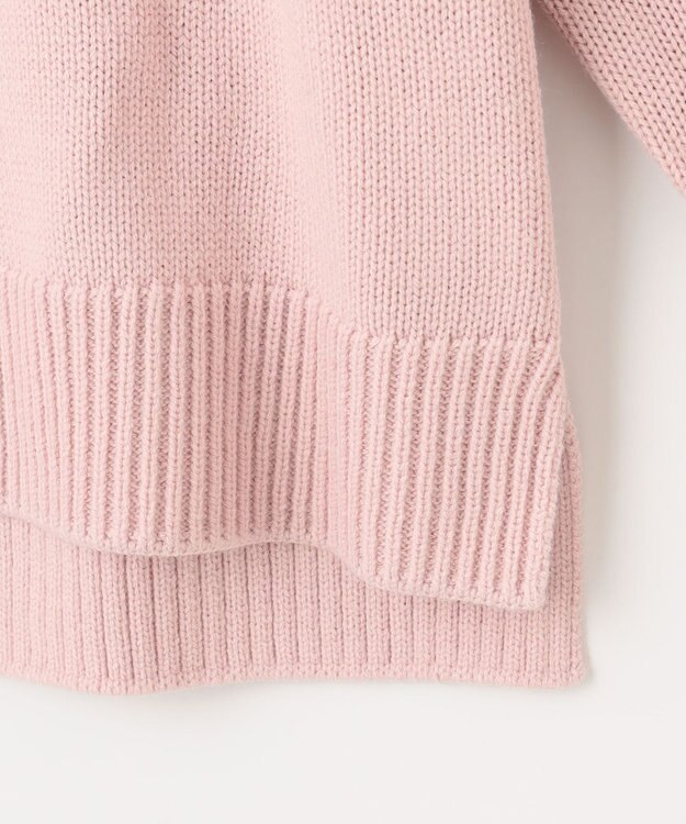 組曲 【WEB限定カラーあり】透かし編みバルキーハイネックニット ピンク系