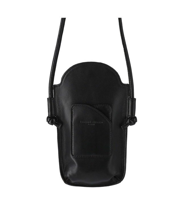 tsumori chisato CARRY バルーンに乗って ポシェット ショルダー スマホケース  【アニマルプリント＆刺繍】 ブラック