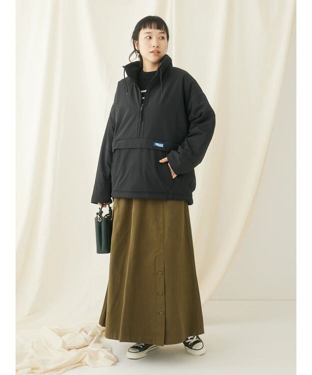 CRAFT STANDARD BOUTIQUE 綿ピーチカーゴスカート Khaki