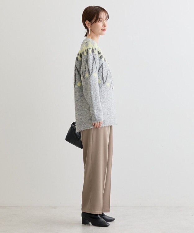 Green Parks 求心柄ニットプルオーバー Gray