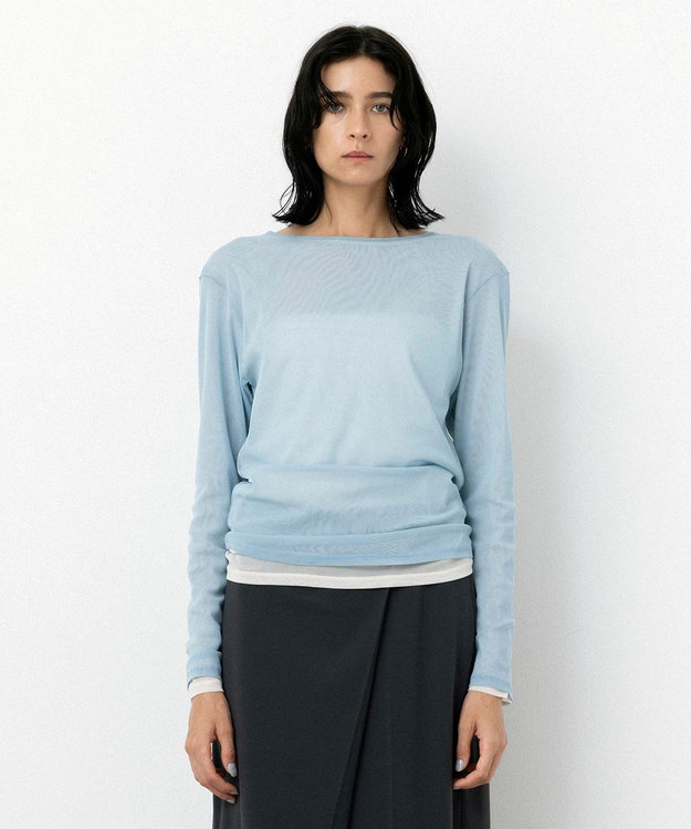 NAVE 【Nave・洗える】チュールジャージー トップス ブルー系