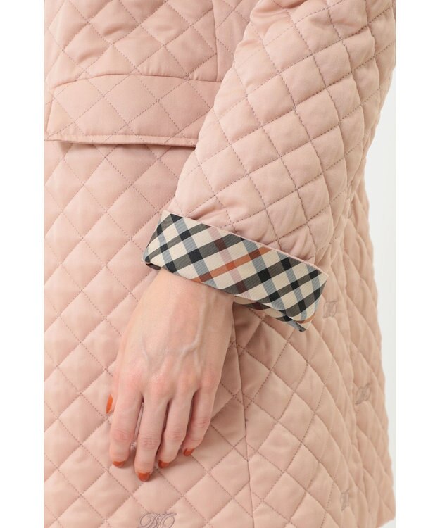 DAKS スウェードキルトコート ローズスモーク