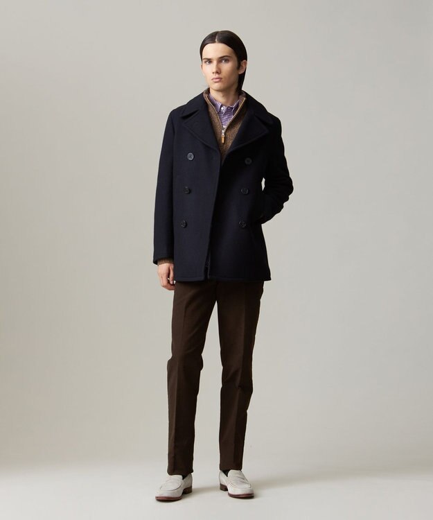 J.PRESS MEN 【KING SIZE】【Cash Lamb’s Wool】ハーフジップニット イエロー系