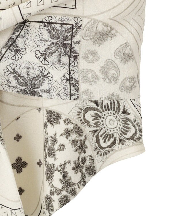 YECCA VECCA スカーフ柄オーバーキャミ Black