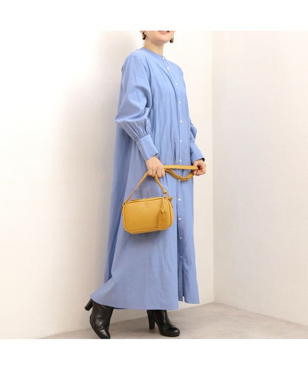 UNBILLION アトランタ ATLANTA / 牛革BOX型ウォレットショルダー イエロー