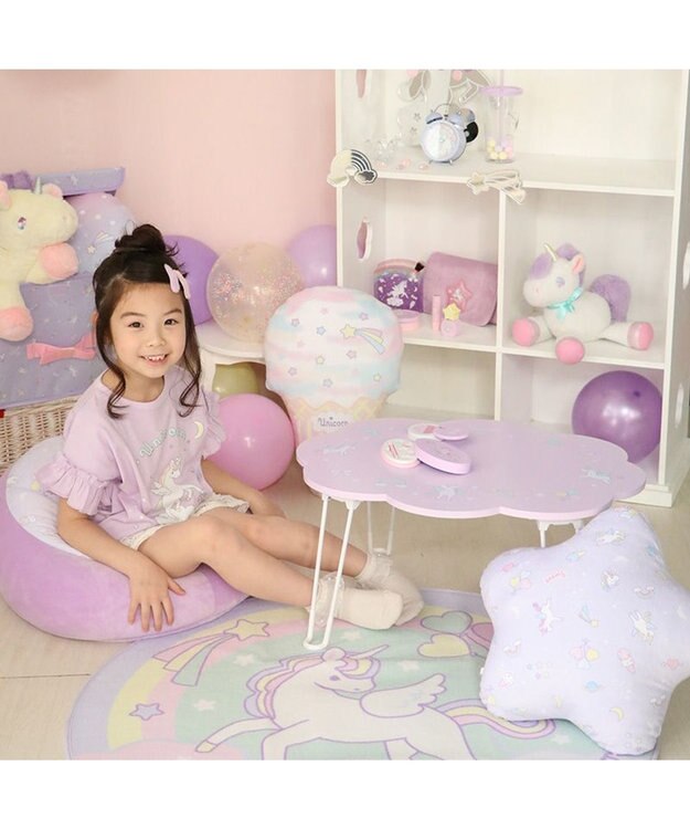 Mother garden マザーガーデン ユニコーンテーブル 雲型 紫