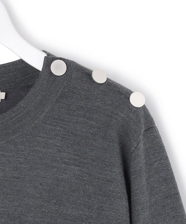 ICB 【WEB限定】 ウールブレンドダブルフェイス ニットワンピース ミディアムグレー