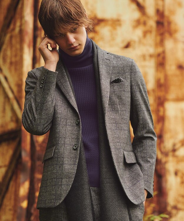 JOSEPH ABBOUD 【キングサイズ・チクチクしない/3シーズン対応/サスティナブル】SNOWY タートルネックセーター パープル系