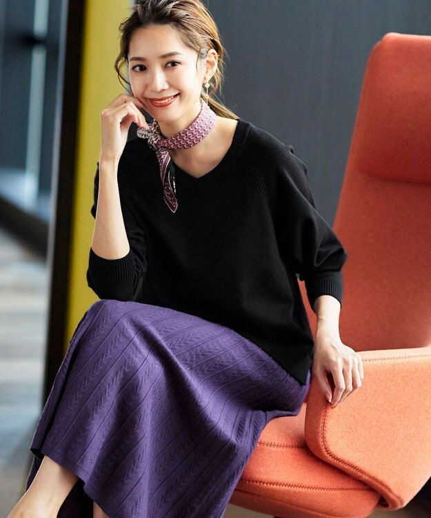 洗える】アラン柄ニットフレアスカート / Tiaclasse | ファッション