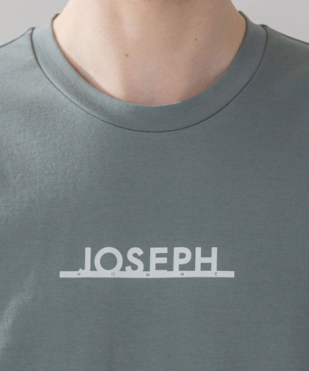 JOSEPH HOMME 【WEB・一部店舗限定】 ライトダブルジャージーロゴプリント　半袖Tシャツ スモーキーグリーン系