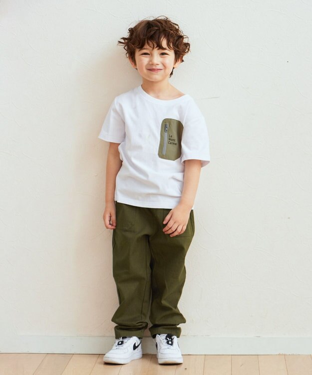 SHARE PARK LADIES 【KIDS】コットンリップベイカーパンツ オリーブ