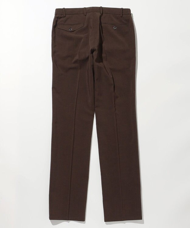 JOSEPH ABBOUD 夏パンツ【キングサイズ・洗える・ウエストも伸びる!/軽量/清涼/ストレッチ】ハイツイストドライストレッチパンツ ダークブラウン系