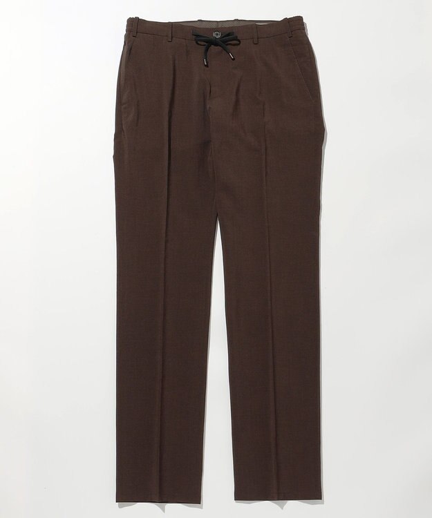 JOSEPH ABBOUD 夏パンツ【キングサイズ・洗える・ウエストも伸びる!/軽量/清涼/ストレッチ】ハイツイストドライストレッチパンツ ダークブラウン系