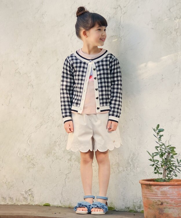 ANY KIDS 裾 スカラップ パンツ ベージュ