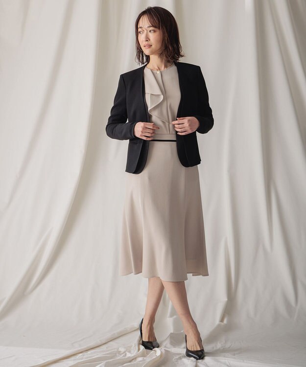 BEIGE， CINDY / フレアスカート Sand × Black