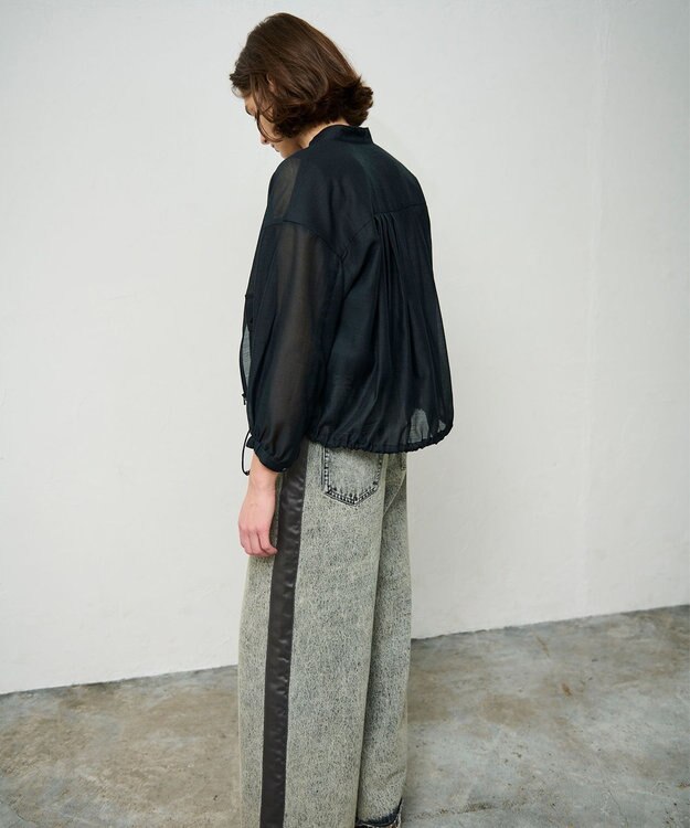 GRACE CONTINENTAL シアードレープブルゾン ブラック